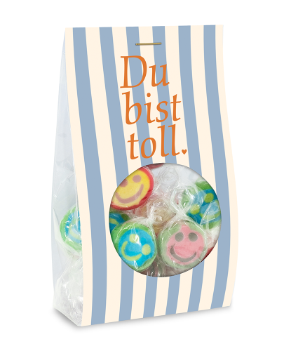 Gute-Laune-Bonbons 75g Du bist toll. (Streifen)