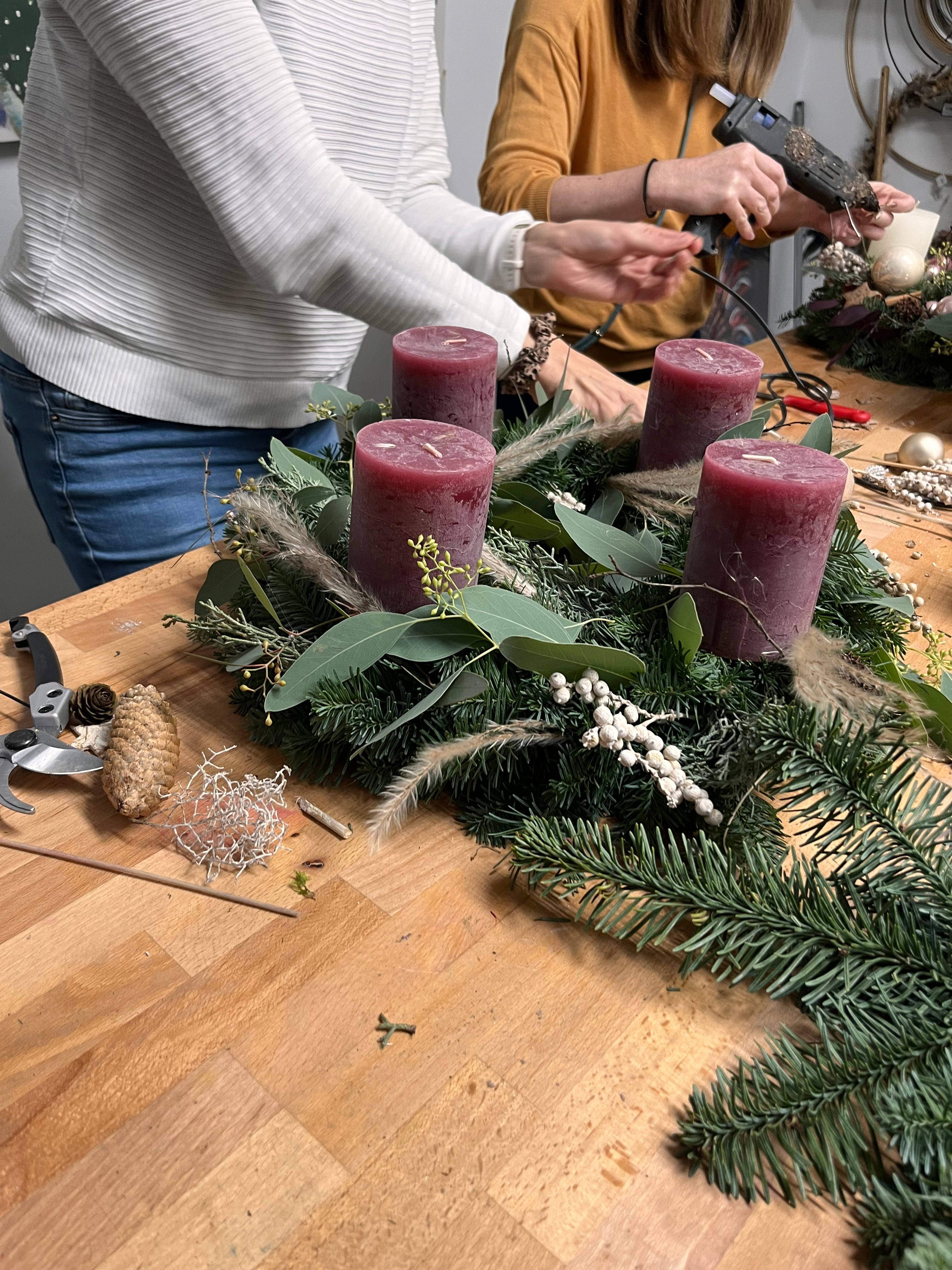 Workshop Adventskranz gestalten am 18.11 17 Uhr