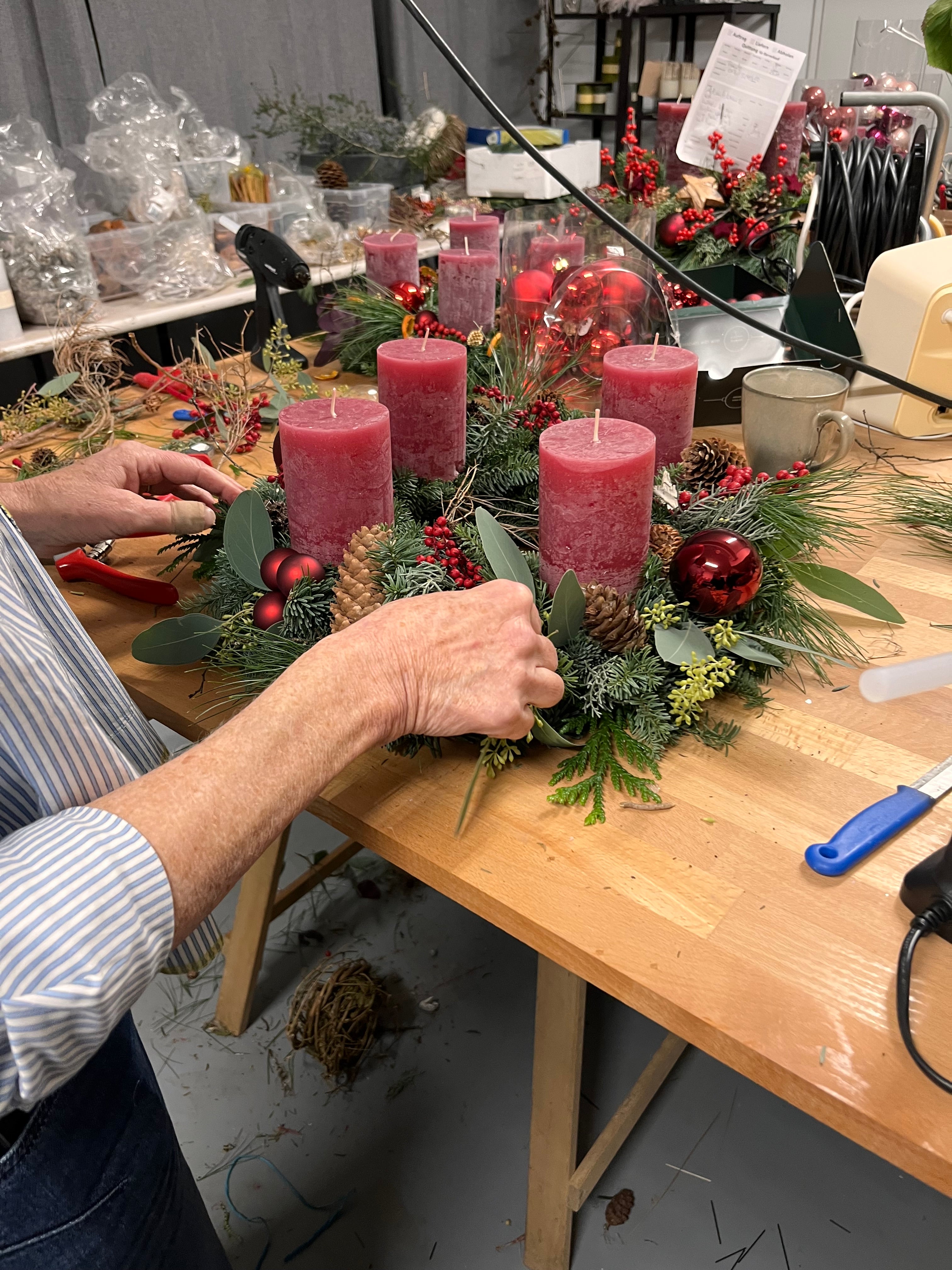 Workshop Adventskranz gestalten am 18.11 17 Uhr