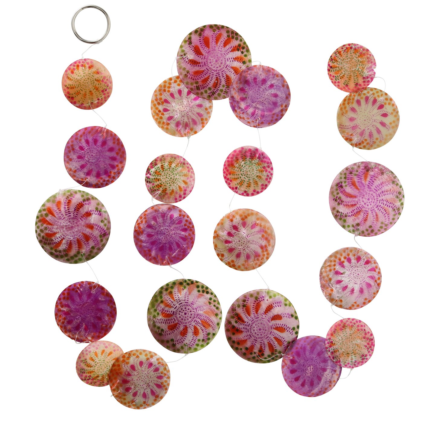 Capiz-Girlande „Multi“ 2  Sorten